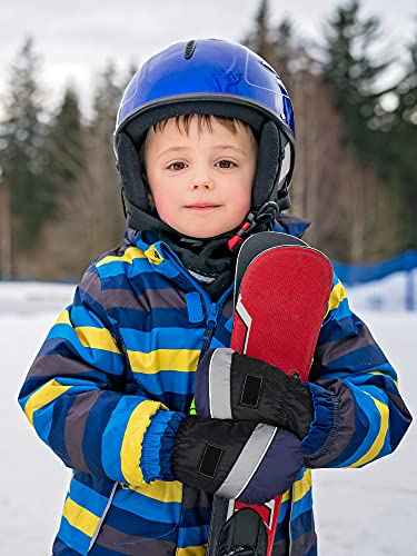 SATINIOR 6 Pairs Kids Toddler Winter Mittens Waterproof Snow Mittens for Boys Girls 3-5 Years Warm Toddler Mittens Ski Mittens for Cold Weather Outdoor Activities3