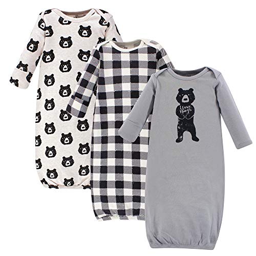 Yoga Sprout Cotton Gowns, 3 Pack, Bear Hugs, Preemie by Yoga Sprout - Used condition - US$11.33