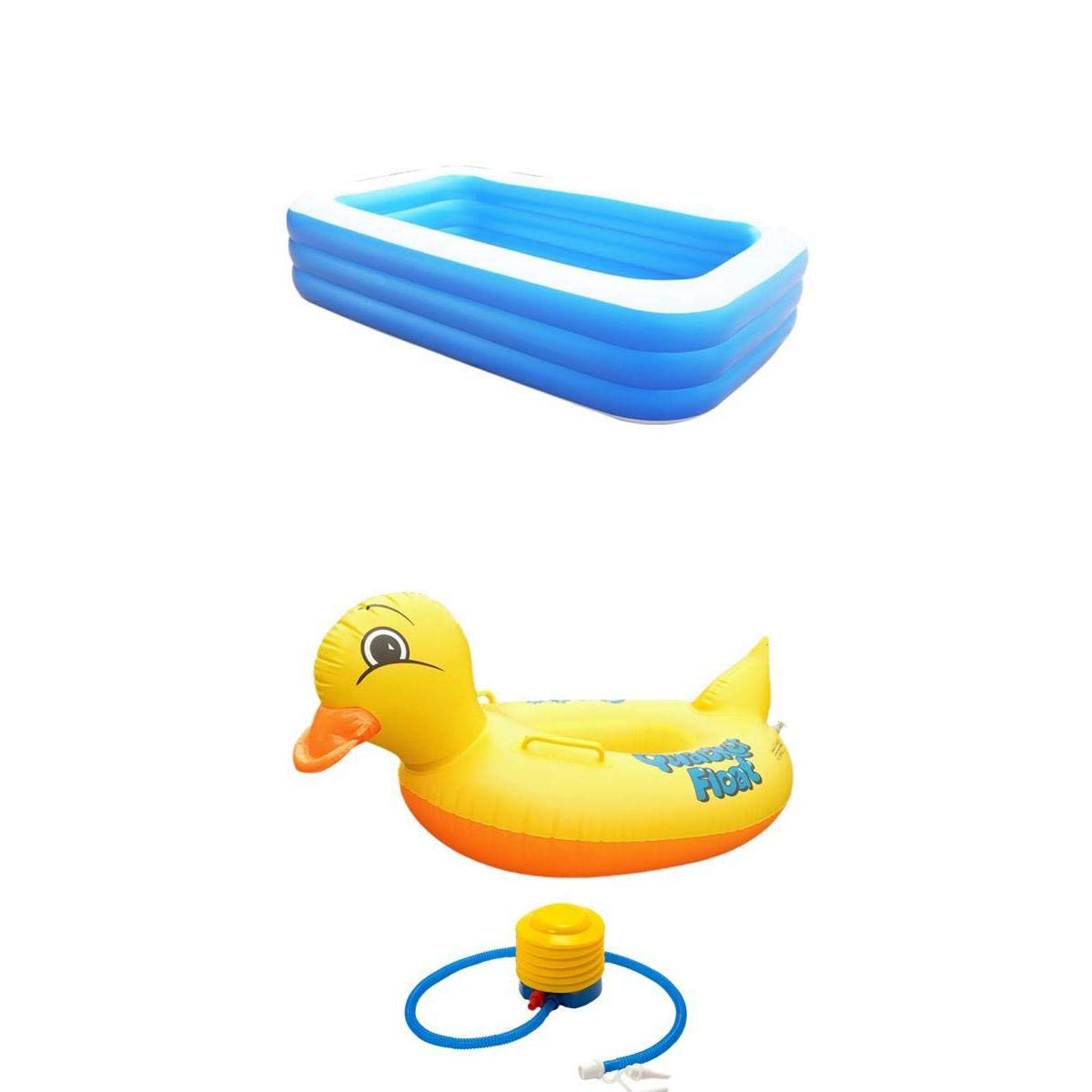 Merishopp 1.8m Inflatable Pool Blow up Paddle Pool & Toddlers Kids Swing Ring Seat-picture-19