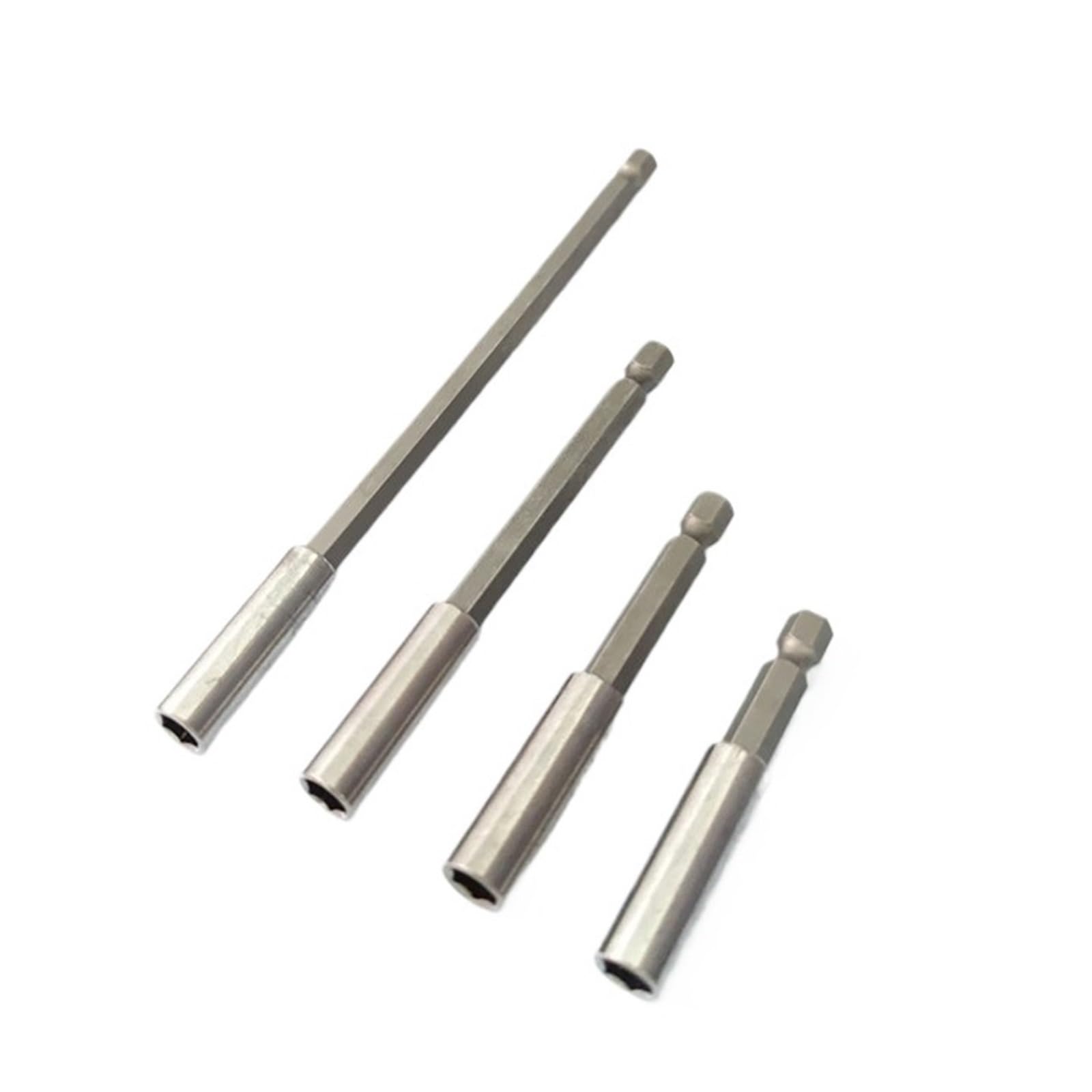 Xchiaueo 4Pc 60/75/100/150Mm 1/4Inch Hex Rod Shank Long Handle Screwdriver Tip Holder Extension Bit Set