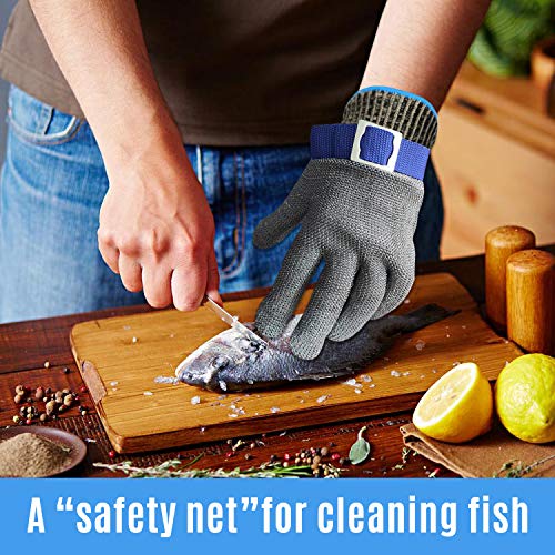 Cut Resistant Glove-Stainless Steel Wire Metal Mesh Butcher Safety Work Glove For Meat Cutting, Fishing (Medium) #TOP3