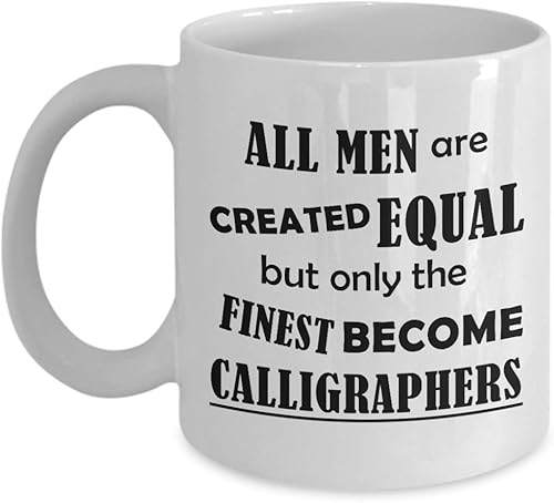 Miniatura 1 de Gifts for Calligrapher Coffee Mug Tea Cup - Calligraphy Hobby Lettering Design Artist Calligraphic Lover Funny Cute Gag Appreciation Idea - Men