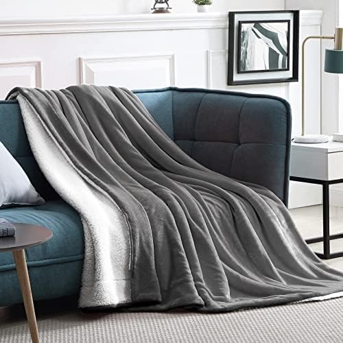 Walensee Sherpa Fleece Blanket (Queen 220x240 cm Blush) Plush Throw Fuzzy Super Soft Reversible Microfiber Flannel Blankets For Couch, Bed, Sofa Warm and Cozy For All Seasons