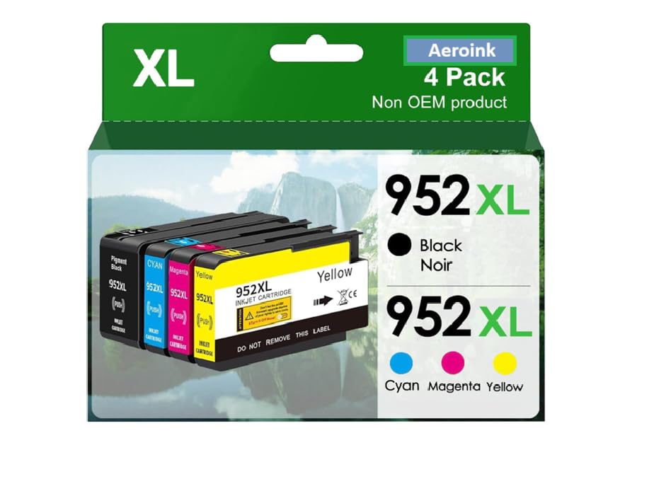 952XL Ink Cartridges Compatible for HP 952 952XL Ink Cartridges Combo Pack to use with HP OfficeJet Pro 8710 7740 8720 8715 8210 8703 8702 Printers