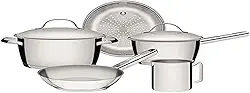 Jogo de Panelas Tramontina Allegra em Aço Inox com Fundo Triplo 5 Peças