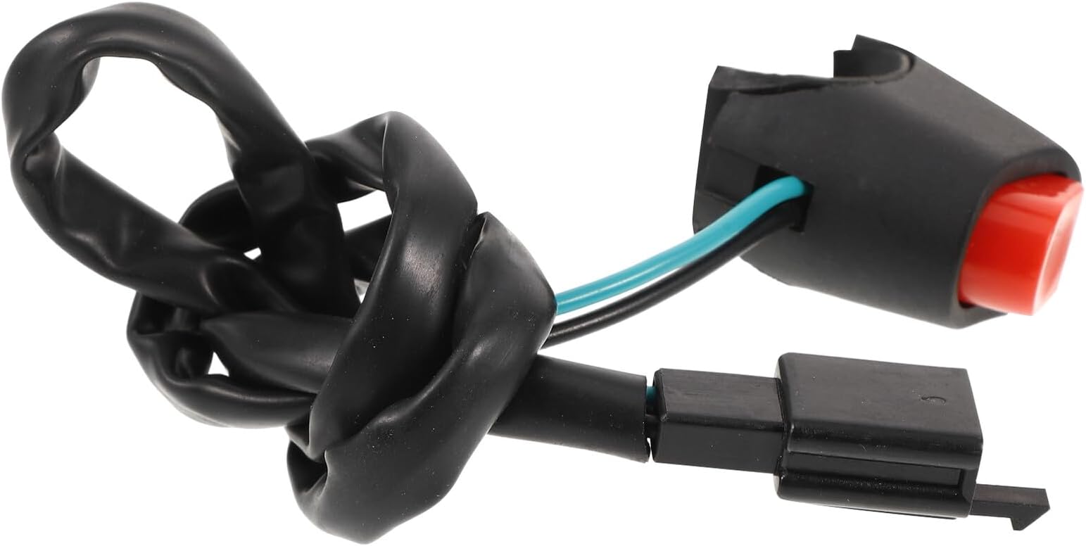 Motorcycle Starter Switch Replacement Ignition Switch with Red Button Self-Reset for Off-Road Bikes and Scooters Universal Fit