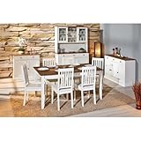 Dimensions : Table : 160 x 90 x H75cm. Buffet 2P : 90 x 45 x H86cm. Buffet 3P : 131 x 45 x H86cm. Vaisselier 5P : 131 x 45 x H191cm.