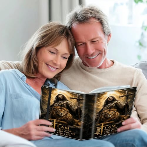 Image of Photo Album 4x6 120 Photos with Strong Elastic Band, Jesus Lion | Large Capacity Premium Leather Picture Album, Portable Wallet Albums Photo Book for Family Anniversaries Wedding Baby