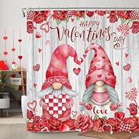 Tenda da doccia a forma di cuore, decorazione per il bagno di San