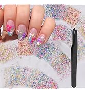 60 Sheets Flower Nail Stickers for Nail Art Spring Nail Decals 3D Self-Adhesive Nail Supplies Cha...