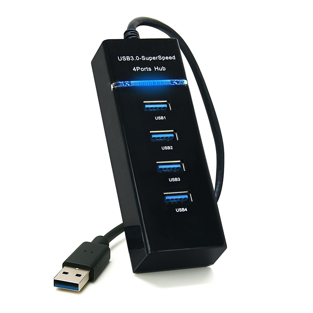 WAYTEX 12394 USB C Hub to 4 Ports USB 3.0 Data Transfer 5Gb/s Extension USB Port Type C for Connecting USB Devices