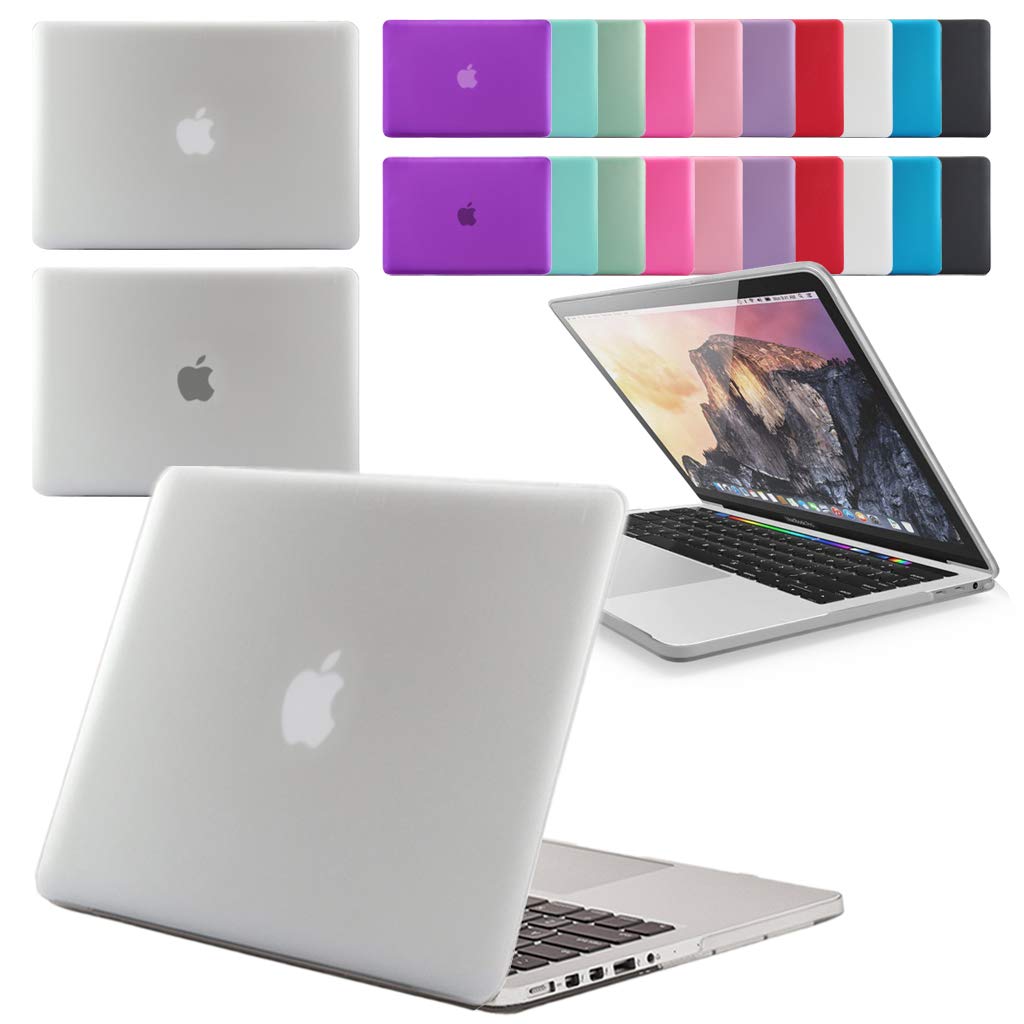 GUPi Rubberized Hard Shell Case Cover for 13-inch Apple MacBook Pro - A2251 (Touch Bar) (2020) & A2289 (Touch Bar) (2020) & A2338 (M1, Touch Bar) (2020), [CLEAR (frosted)]