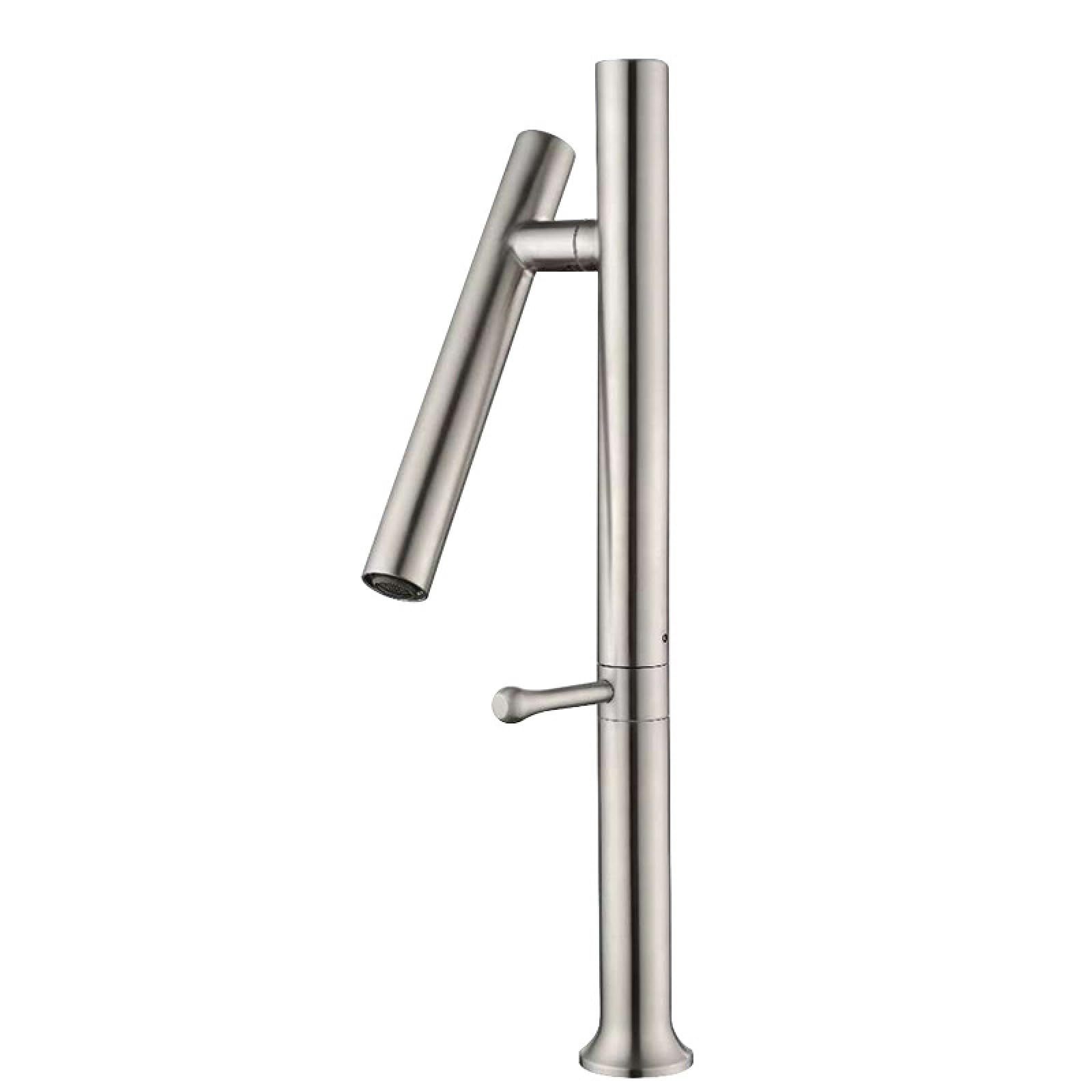 Fanjubei Pvd Brushing Hot And Cold Stainless Steel Rotating Kitchen Faucet, Brushed