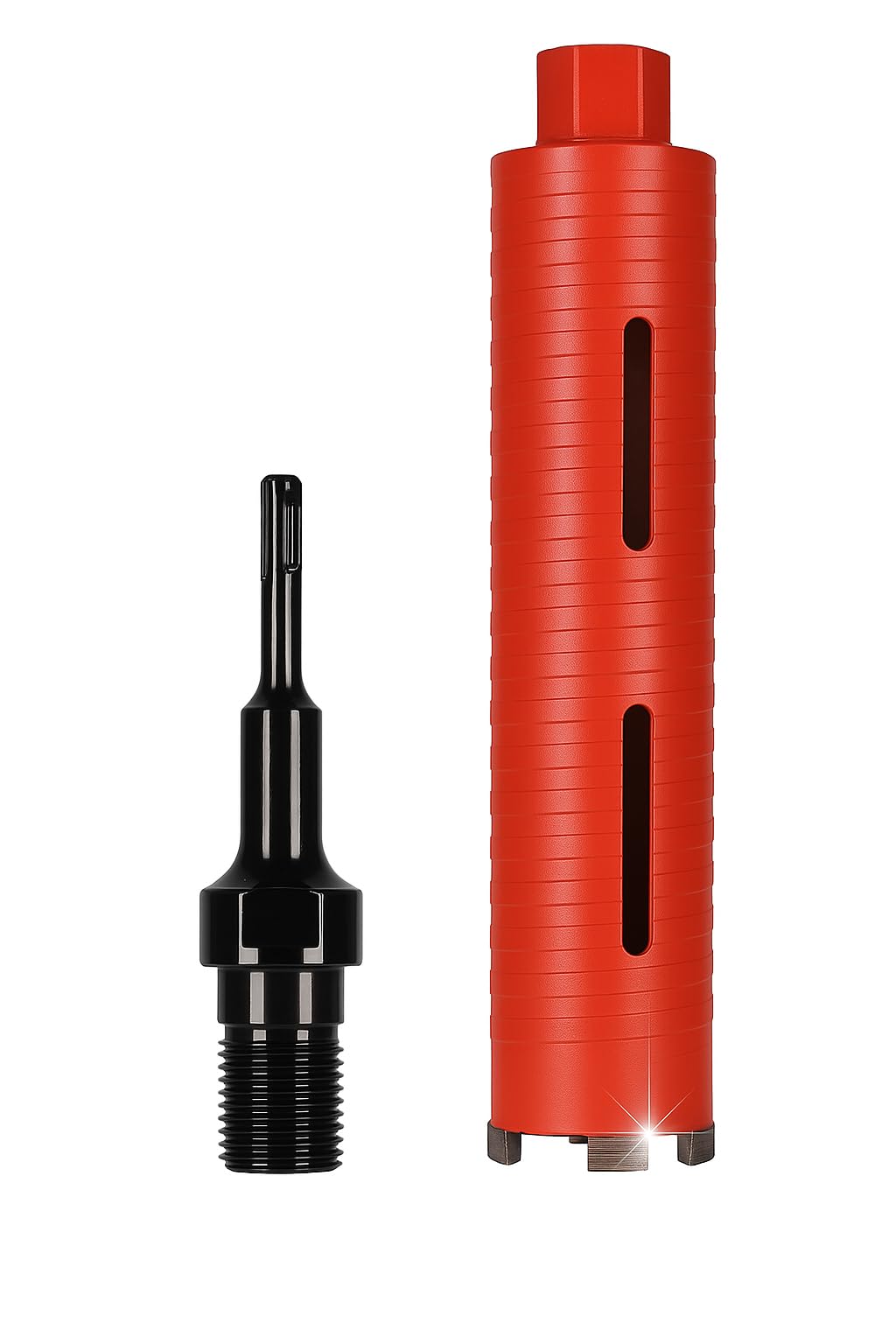 METRO Diamond Dry Concrete Hole Saw Drill Bit, 10" Drilling Depth, 5/8"-11 Thread for Concrete, Granite, Masonry Brick Block, with 1 Adapter SDS Plus Easily Use By Rotary Hammer. (75x300mm)-picture-18
