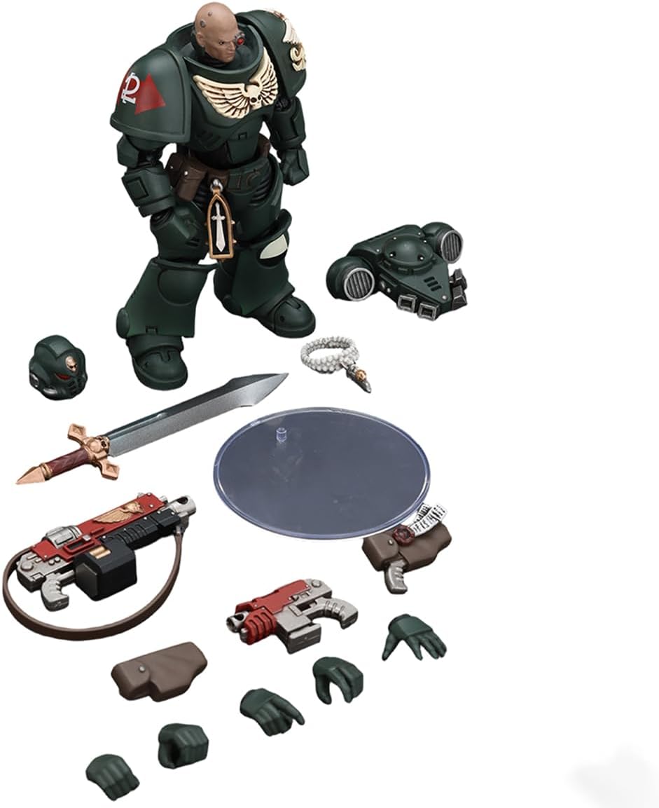 JOYTOY Brother Nadael Warhammer 40K 1/18 Action Figures Dark Angels Intercessors Brother Nadael 4.7Inch Collectible Model Birthday Gifts