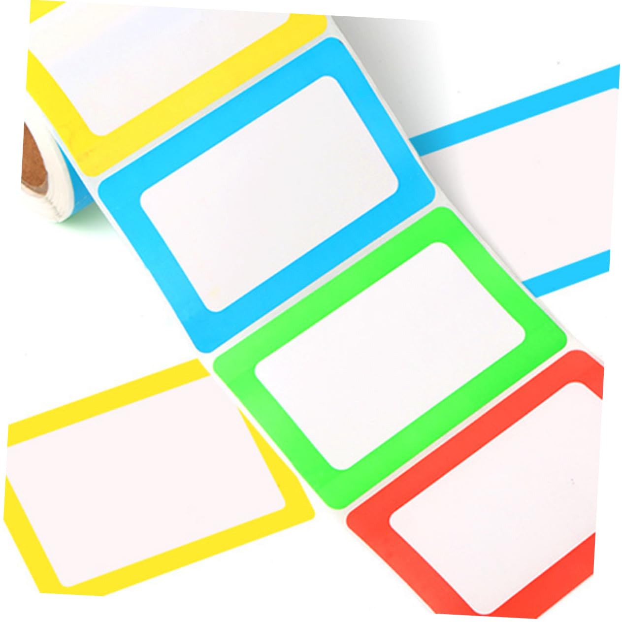 Bunte Namensaufkleber Selbstklebend Beschichtetem Papier, 1 Rolle 600 Stück
