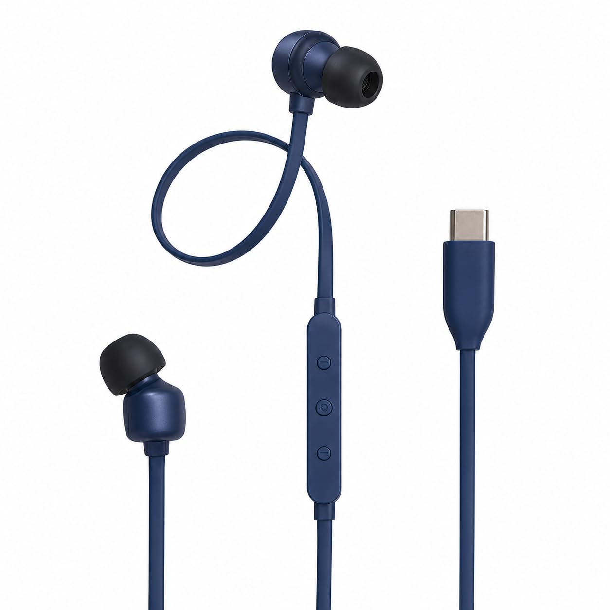 Original for JBL Tun 310 C Wired in-Ear Type C Headphones, Hi-Res Audio with Digital-to-Analog Converter with Microphone, Tangle-Free Flat Cable, Compatible with USB-C Devices (Blue)-image-27