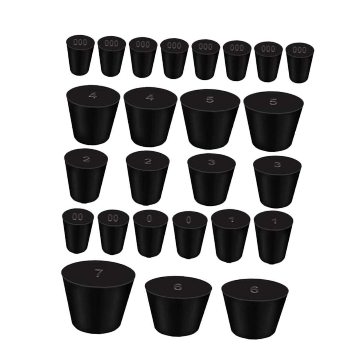 ULTECHNOVO 75pièces Bouchons Caoutchouc Solides Pour Bouteilles Lot De Étanchéité Fiable Pour Équipements De Laboratoire Et Récipients De Cuisine