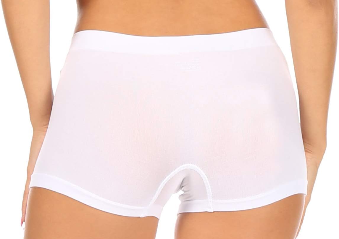 Sakkas Women's Seamless Stretch Boy Short Panties (6 Pack) - Image 3