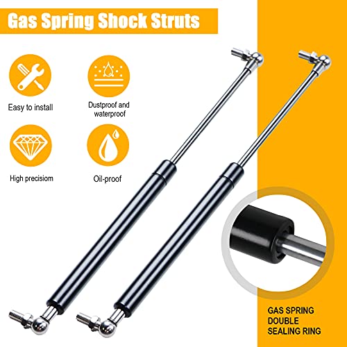 2 Pcs Gas Struts 15 Inch 120 Lbs Prop Shock Lift Springs Rod With L Mount Brackets For Cabinet Door Lid Heavy Duty Box Trap Door Floor Hatch Door #TOP2