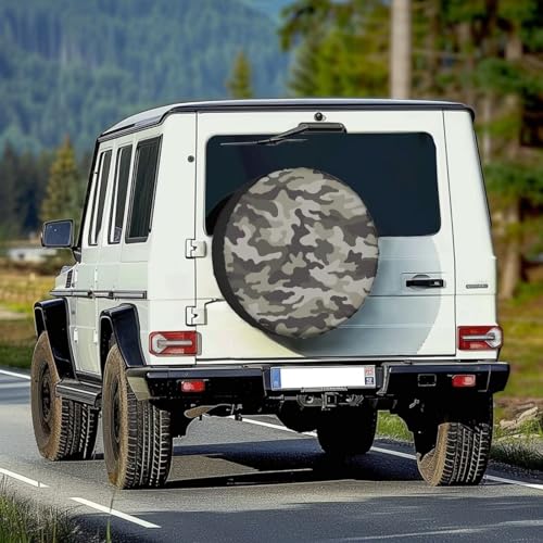Image of Pensura Polyester Spare Tire Cover Camouflage Printed Waterproof Sun Protection Weatherproof for Trailer SUV Truck Camping Accessories 14-19 inch