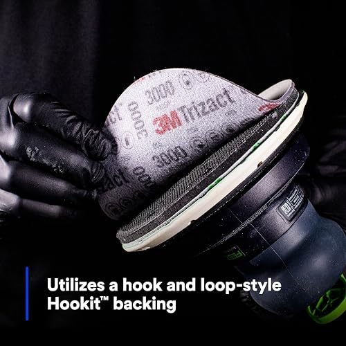 Image of 3M Trizact Hookit Foam Disc, 02085, 6 in, P3000, 15 Discs per Carton,Blue751 (Pack of 4)