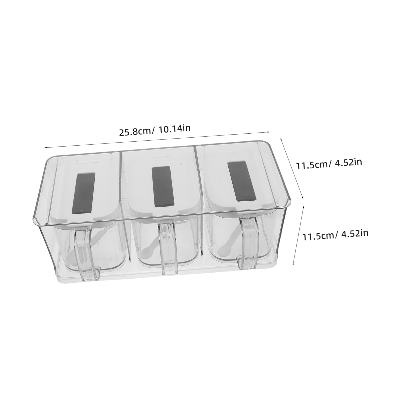 BESTOYARD Boîte à Épices en Acrylique Transparent avec Couvercle Hermétique, Rangement Mural Cuisine, Design Simple et Élégant en Pet, 1 Set