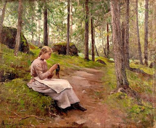 Pintura murales lienzo de Amélie Lundahl para vestir paredes vacías con arte de 60x90cm
