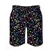 Men's Halloween Cool Bats Art Shorts Quick Dry Board Shorts Elastic Waistband Summer Swim Trunks with Drawstring Fashion Beach Shorts (3XL)