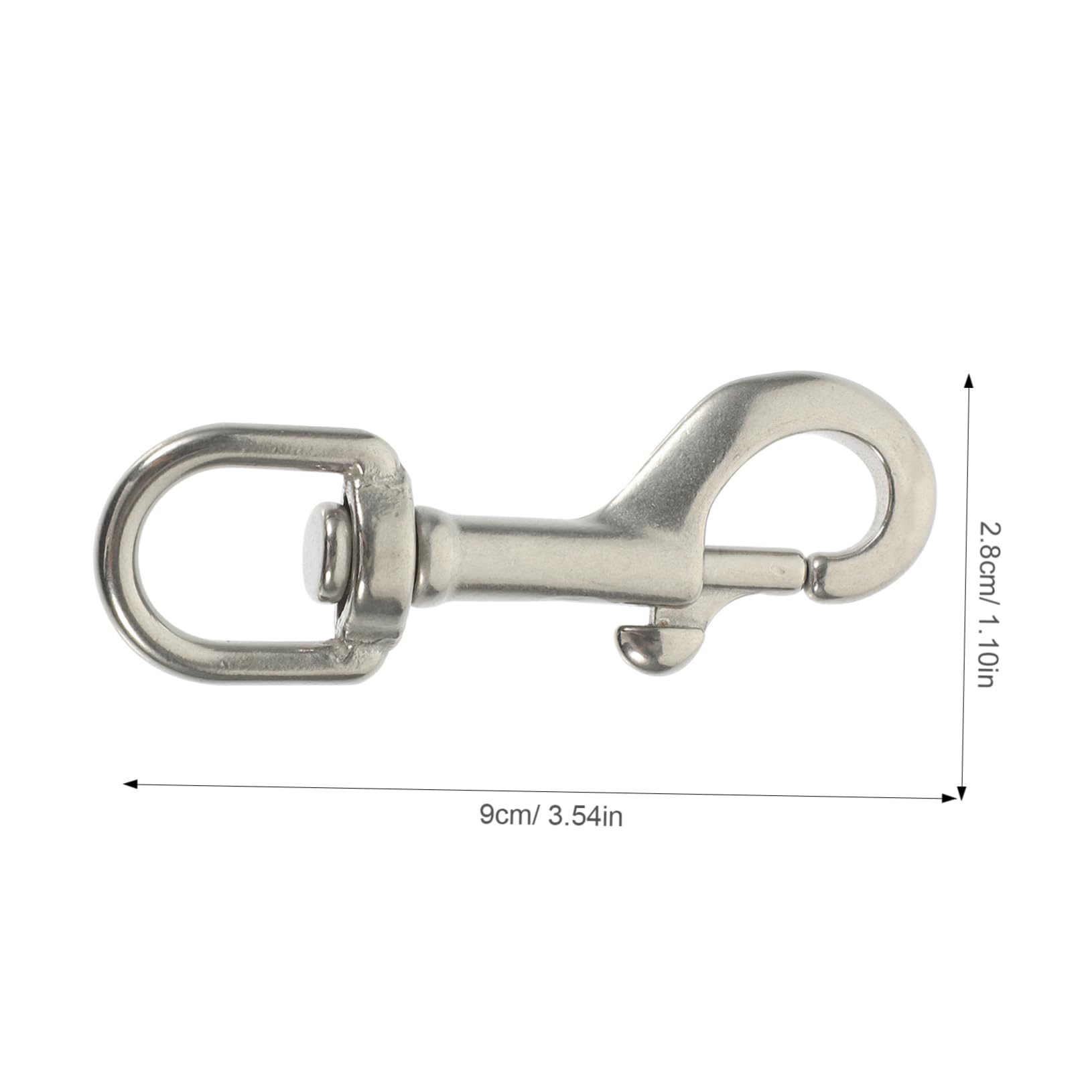 BCOATH Stainless Steel Swivel Hook Bolt Snap for Diving Heavy Duty Outdoor Hooks Pet Leashes