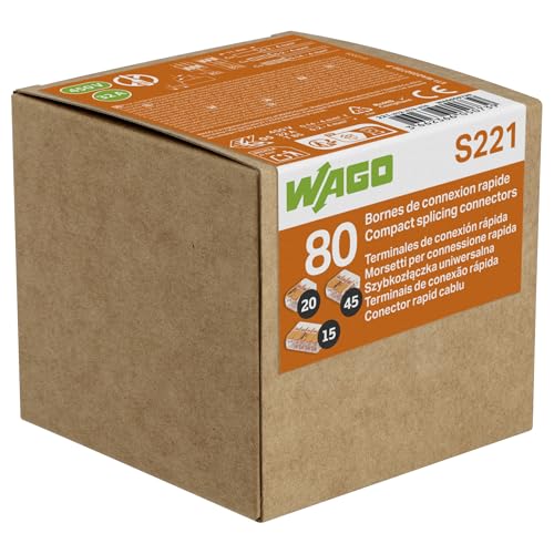 Boîte WAGO panaché 80 bornes - 20 x 2, 45 x 3, et 15 x 5 Entrées