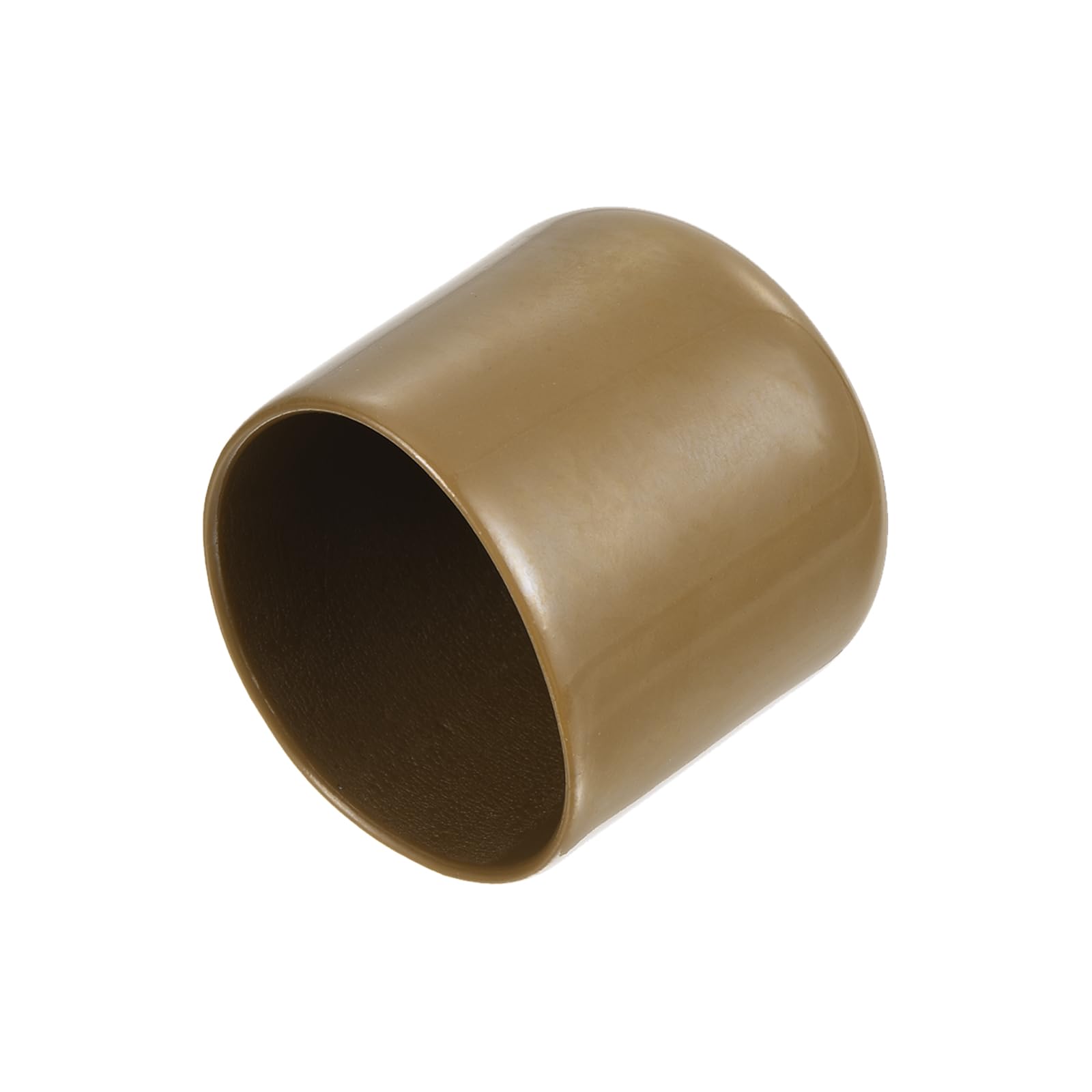 uxcell 20pcs Rubber End Caps 34mm ID Vinyl PVC Round Tube Bolt Cap Cover Screw Thread Protectors Light Brown