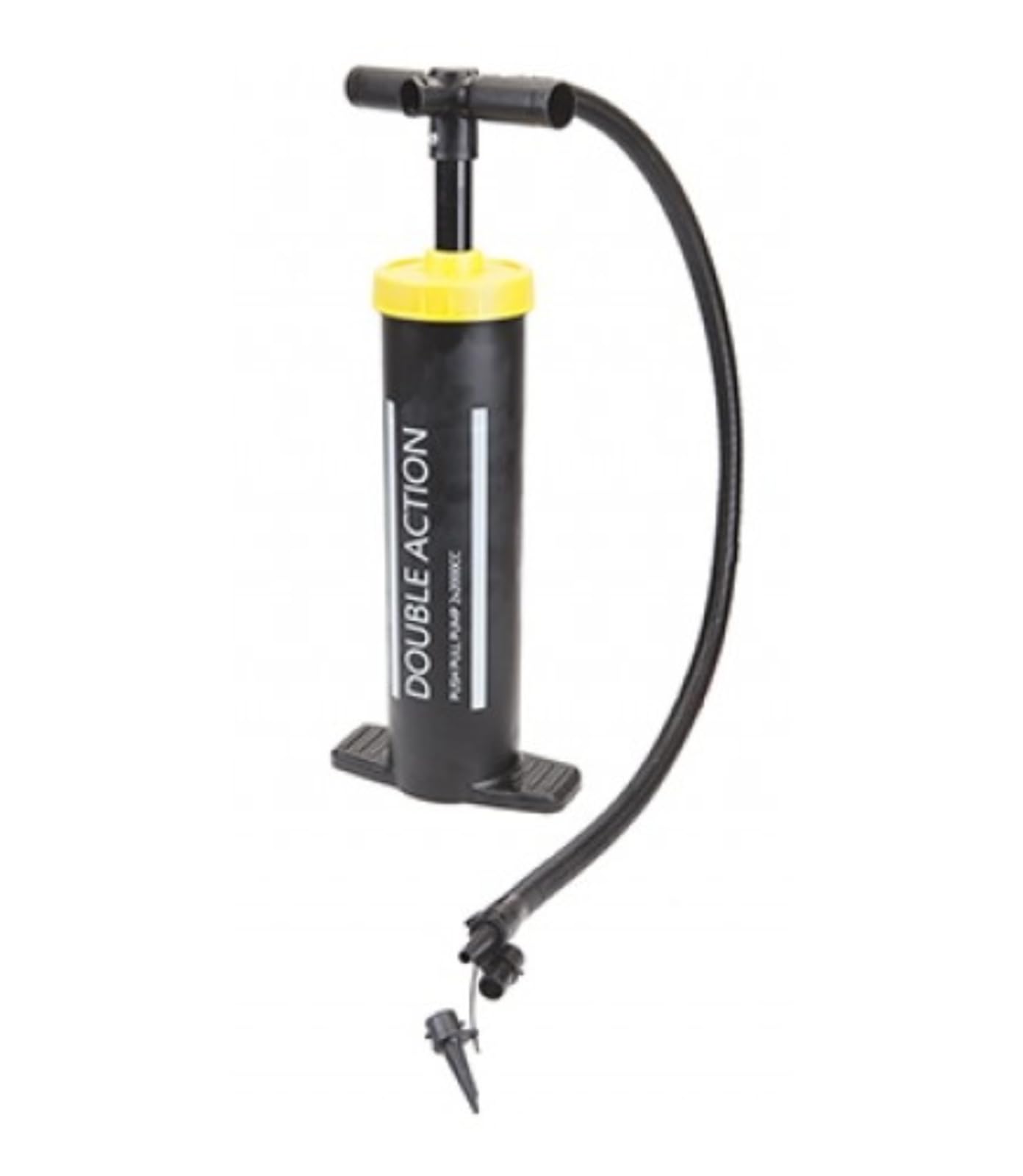Air Pump for Inflatables Double Action Hand Pump – Manual Portable Air Pump with 4 Nozzles, Inflate & Deflate, Continuous Airflow, Large Chamber 36–48cm for Airbeds, Boats, Pool Toys, Lilos & Balloons