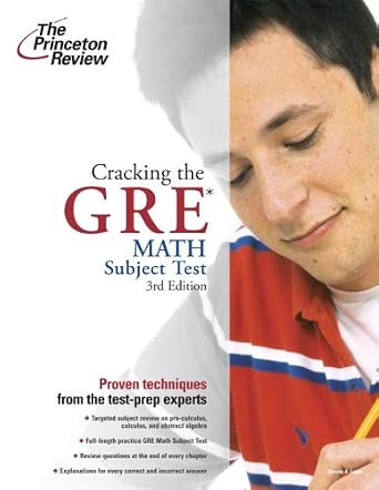 Cracking the GRE Math Test 3rd Edition book cover