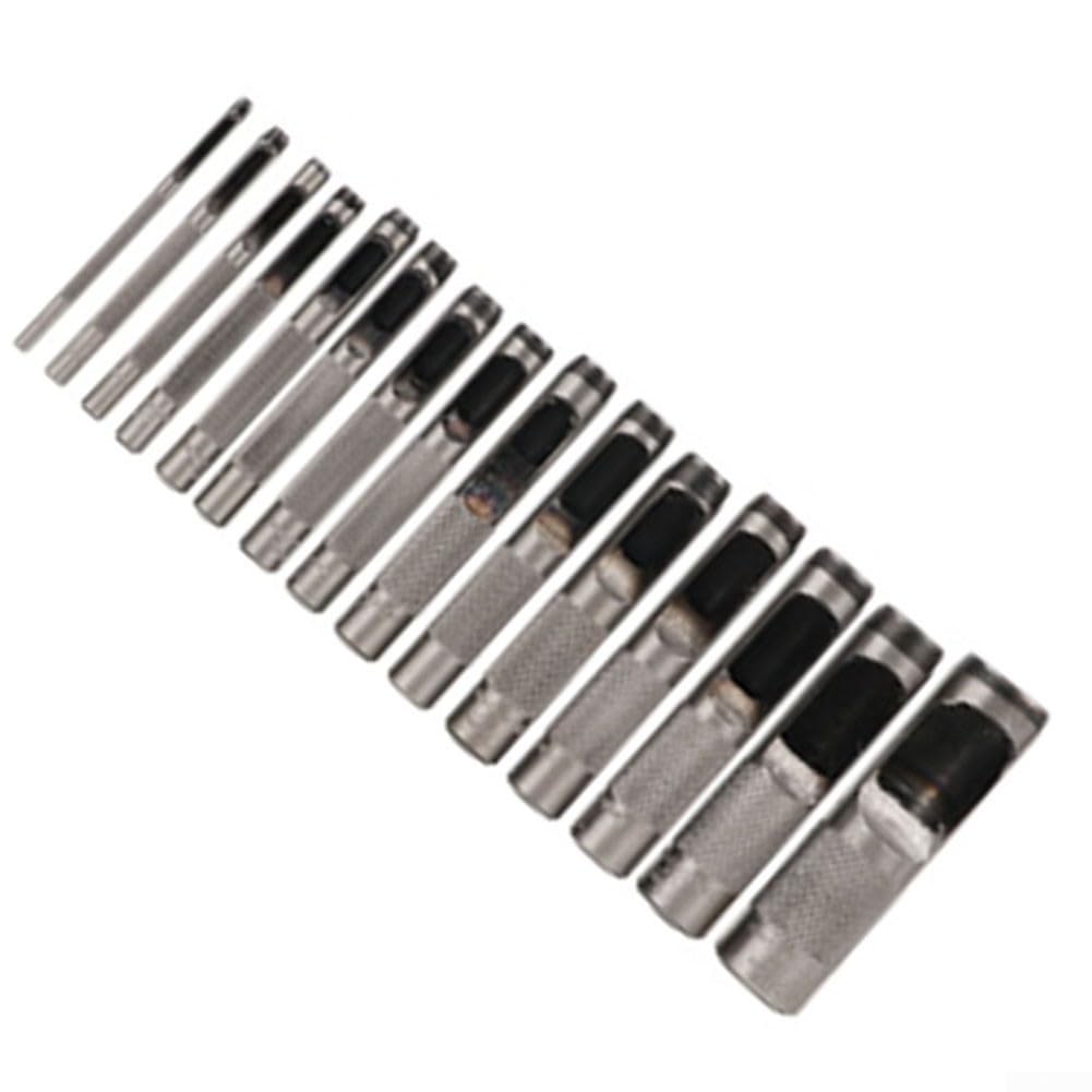 Juego de Punzones Huecos 15 Piezas para y Metal - para herramienta Perforadora 3-25mm para acero para Manualidades