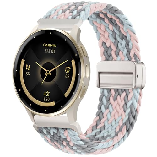 CUNUJIX 18mm CґgiCrvoh Garmin Venu 3s/Venu 4 41mm/Venu 2s/Vivoactive 4s/Vivomove 3s/Forerunner 255S/265SɑΉ Lk\tgX|[cXgb`