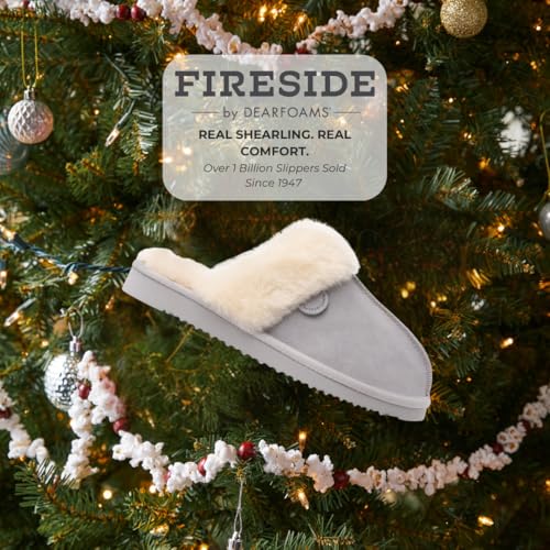 Image of Fireside by Dearfoams womens Sydney Genuine Shearling Scuff