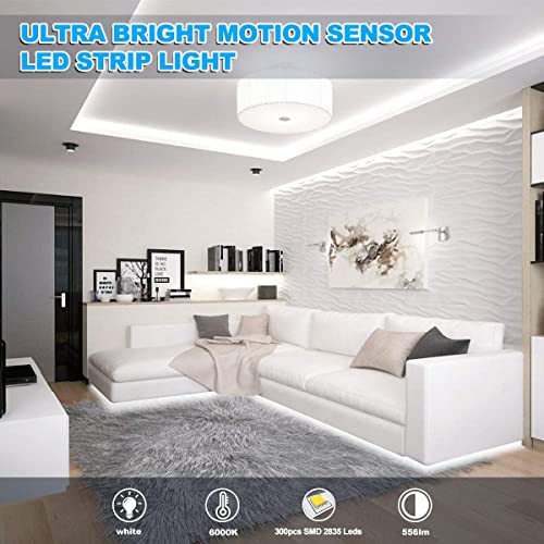 RGH LIGHTING Motion Sensor Led Strip Lights 5 Meters, 6000K White Led Light Strip - Image 2