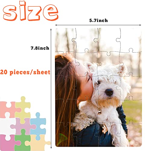 12 Sets Blank White Jigsaw Puzzles, Sublimation Puzzle Craft, White DIY Custom Puzzle para Sublimación A5 miniatura 2