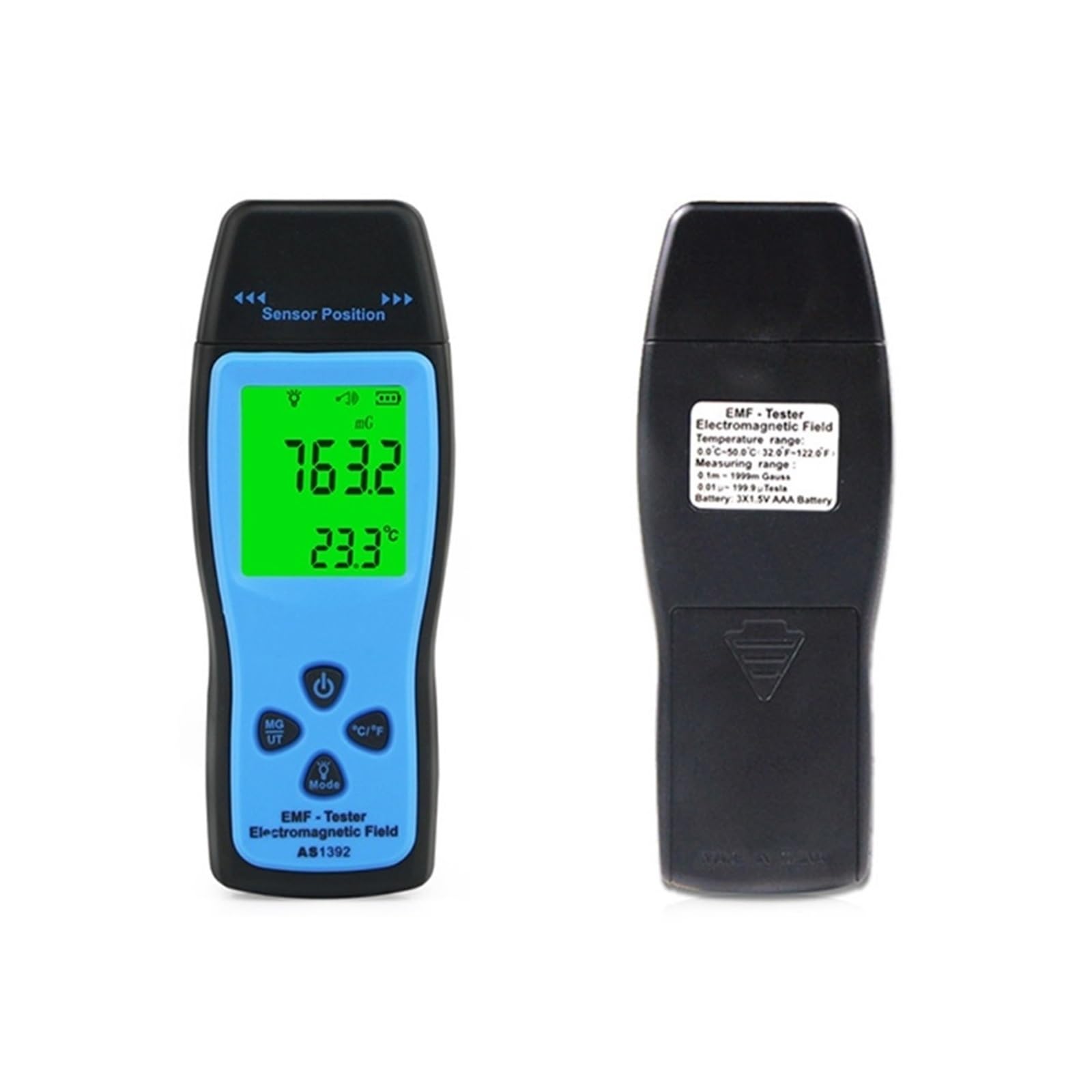 AS1392 miernik EMF LCD dozymetr promieniowania Mini Tester EMF detektor promieniowania pola elektromagnetycznego Tester dozymetru Tester monitora radioaktywnego