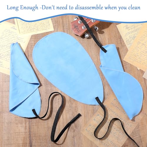 image for Prasacco 3 Pcs Clarinet Swab Cloth Clarinet Cleaning Cloth for Inside 
