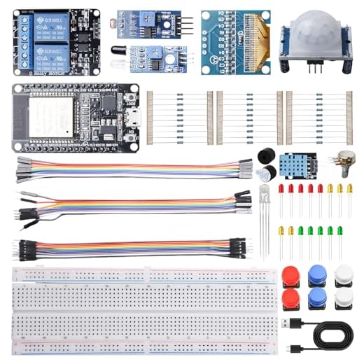 Basic Starter Kit for Esp32, Electronic Starter Kit compatibile con Arduino, Esp32 Basic Starter Kit Esp-32s, per gli appassionati di elettronica