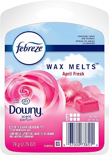 Febreze Odor-Fighting Wax Melts Air Freshener Refills with Downy Scent April Fresh 6 count