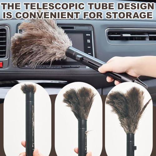 KEMUZ Plumero Atrapapolvo Telescópico Extensible, Plumero de Plumas con Mango de Plástico, Elimina el Polvo al Instante sin Productos Químicos, Perfecto para Limpieza Diaria en Casa y Oficina - imagen 6