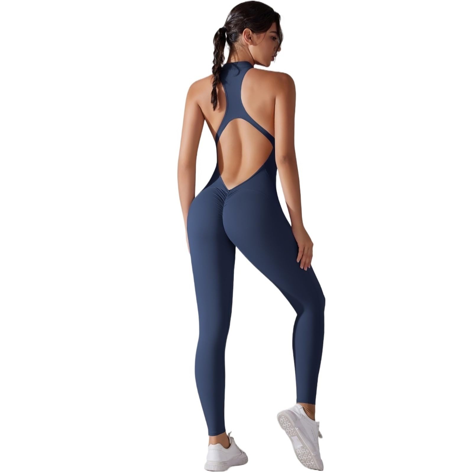 Mono de yoga ajustado una pieza con tacto nude for mujer 25