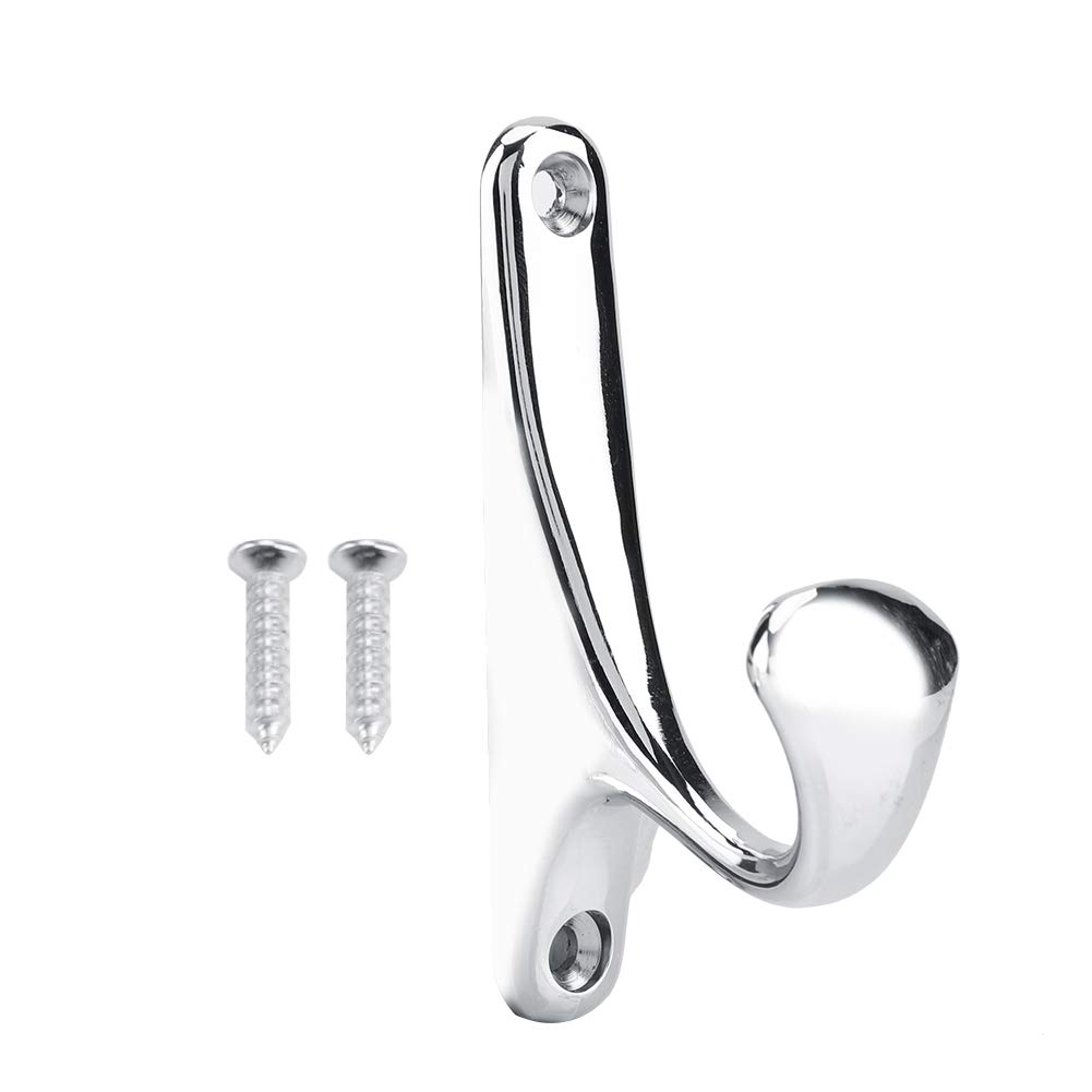 Zerodis Chrome Premium Heavy Duty Big Single Prong Robe Coat Hooks Coat Hangers Entryway Hooks Wall Mounted Coat Hook Bathroom Cloakroom Closet Clothes Rack Holder Hooks(Matte )