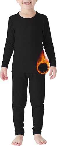 Zando Conjunto de ropa interior térmica para niños, ropa interior térmica para invierno, pantalones largos cálidos para niños pequeños, ropa
