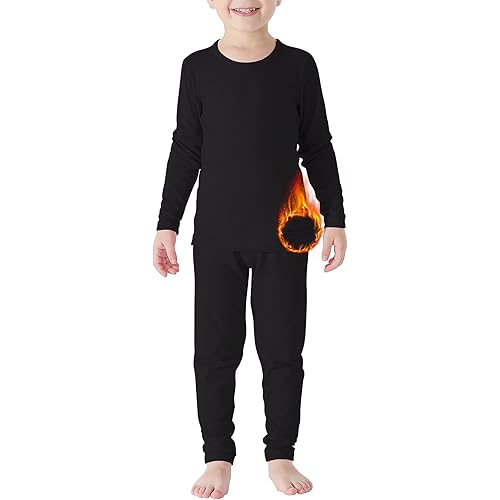 Zando Toddler Thermal Underwear Sets for Kids Base Layer Winter Warm Toddler Long Johns for Boys Girls Long Underwear