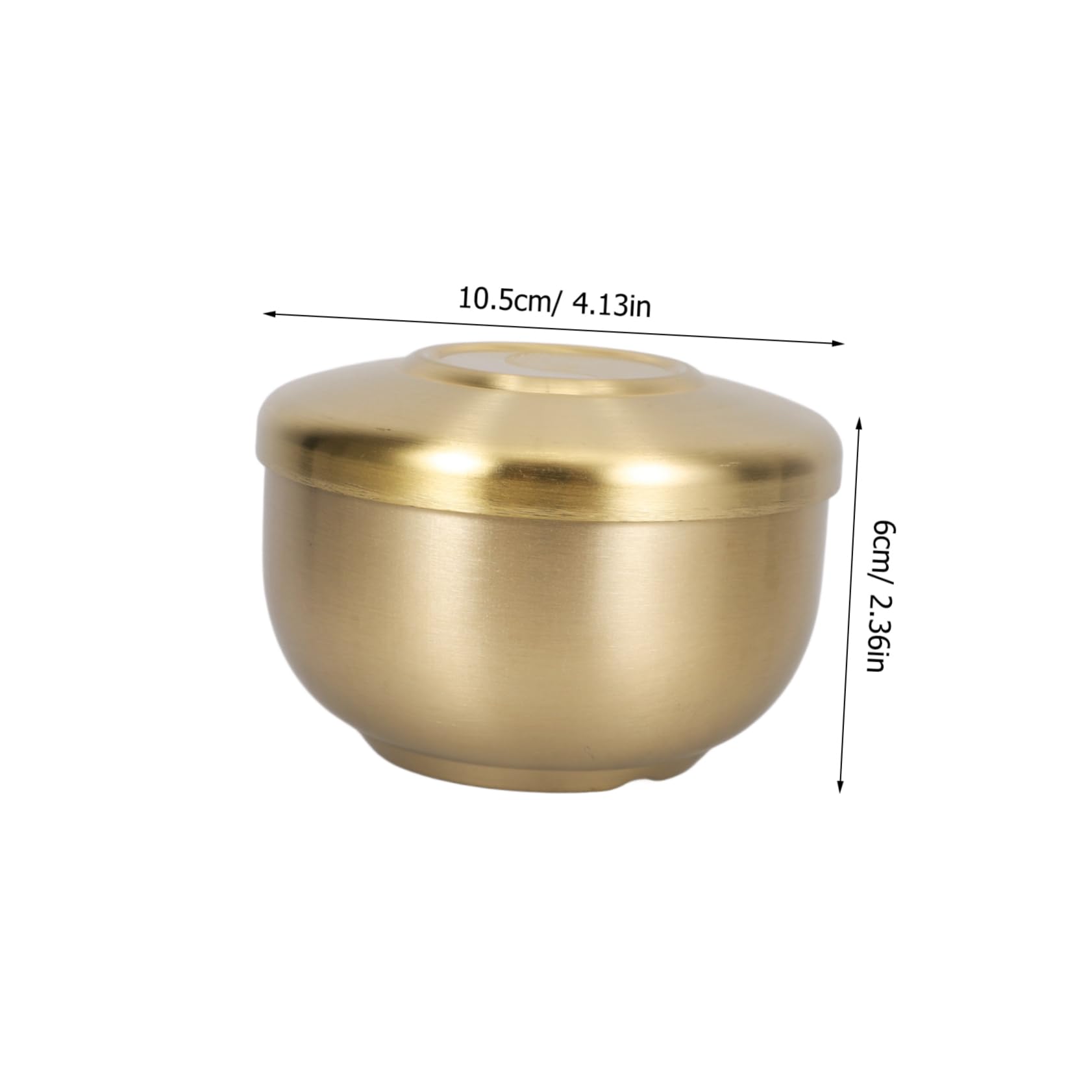 Cabilock Korean Unbreakable Stainless Steel Rice Bowl with Lid Multi Function Kitchen Supply for Soup Rice Snacks Heat Resistant Design for Home Use