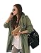 Ninimour- Womens Punk Hooded Coat Trench Outerwear Jacket (Skull) (army green)